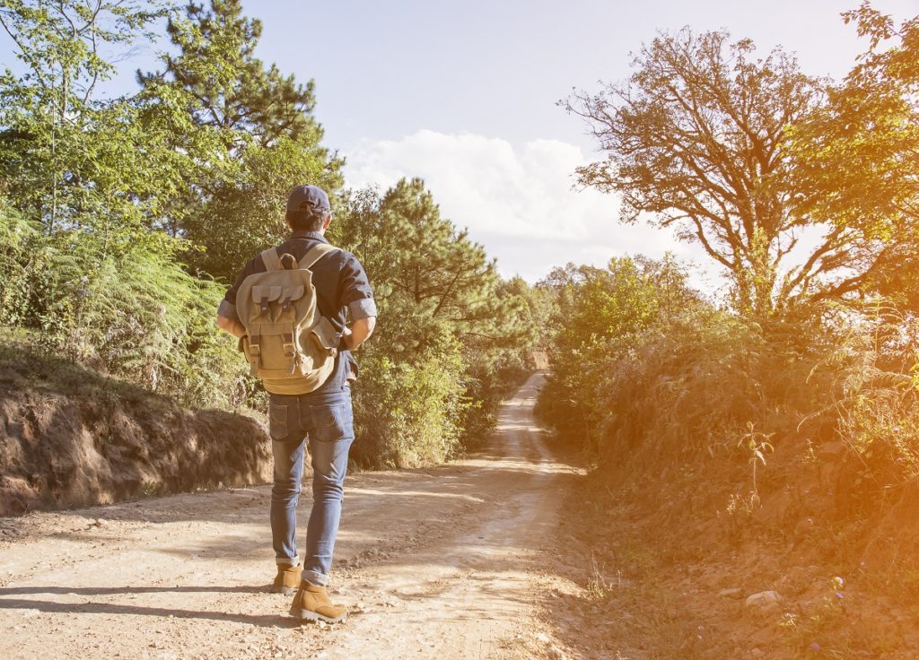 Man travelling