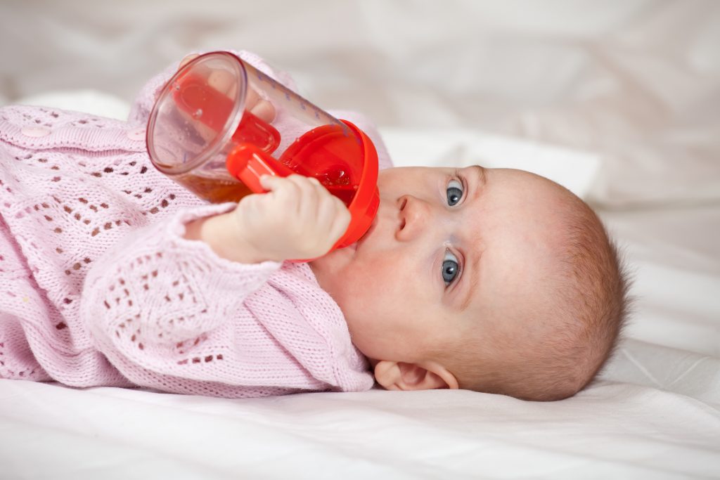 Baby with a Sippy Cup