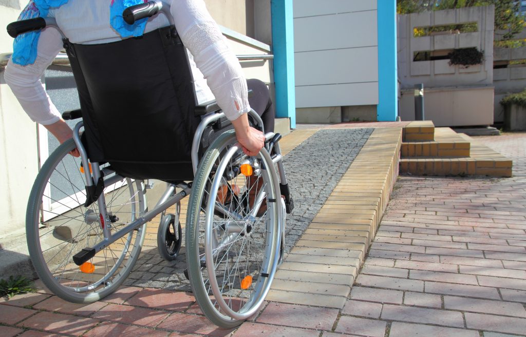 Man in a Wheelchair on a Ramp