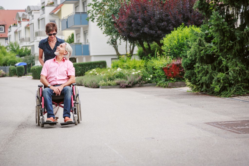 Elderly in wheelchair