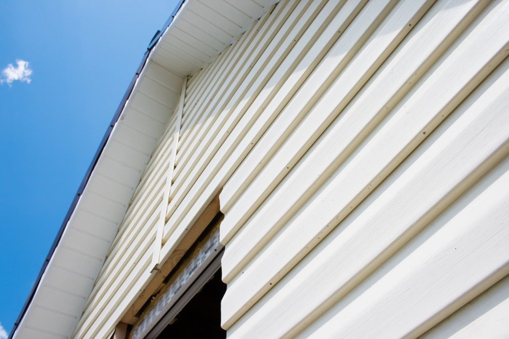 wooden siding of a house