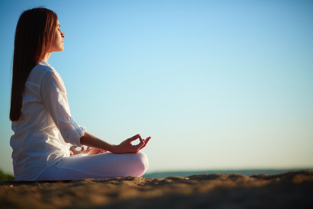 woman meditating