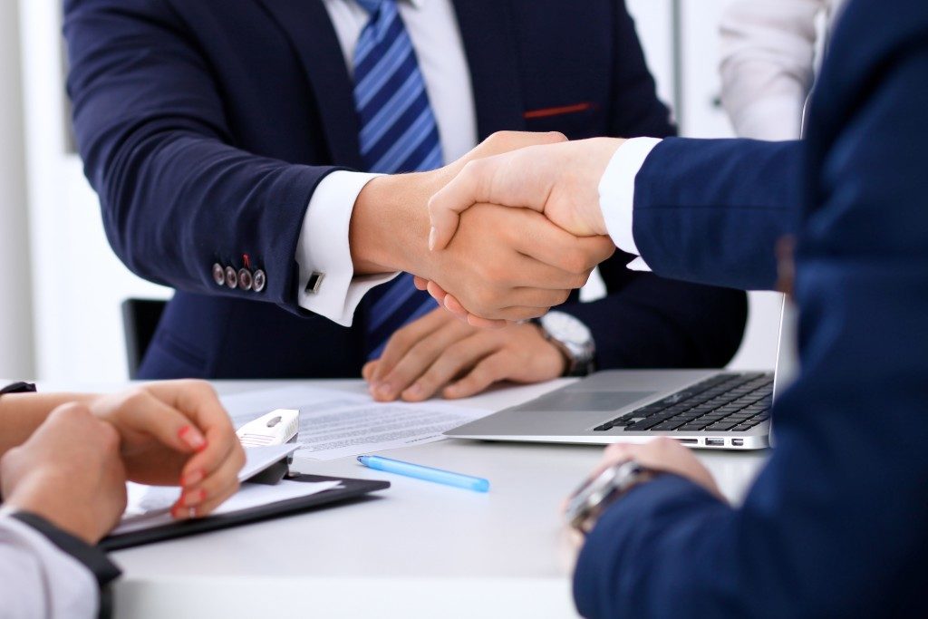 Businessmen handshake