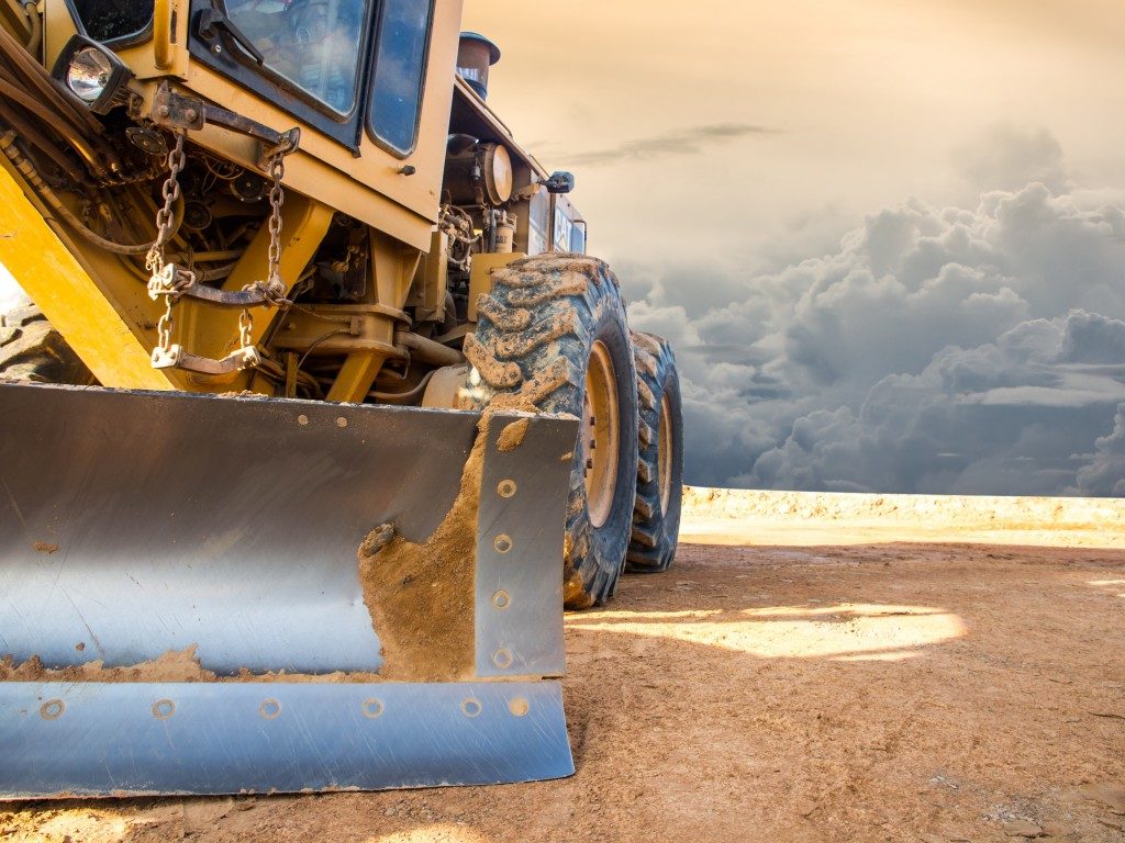 close up of bulldozer