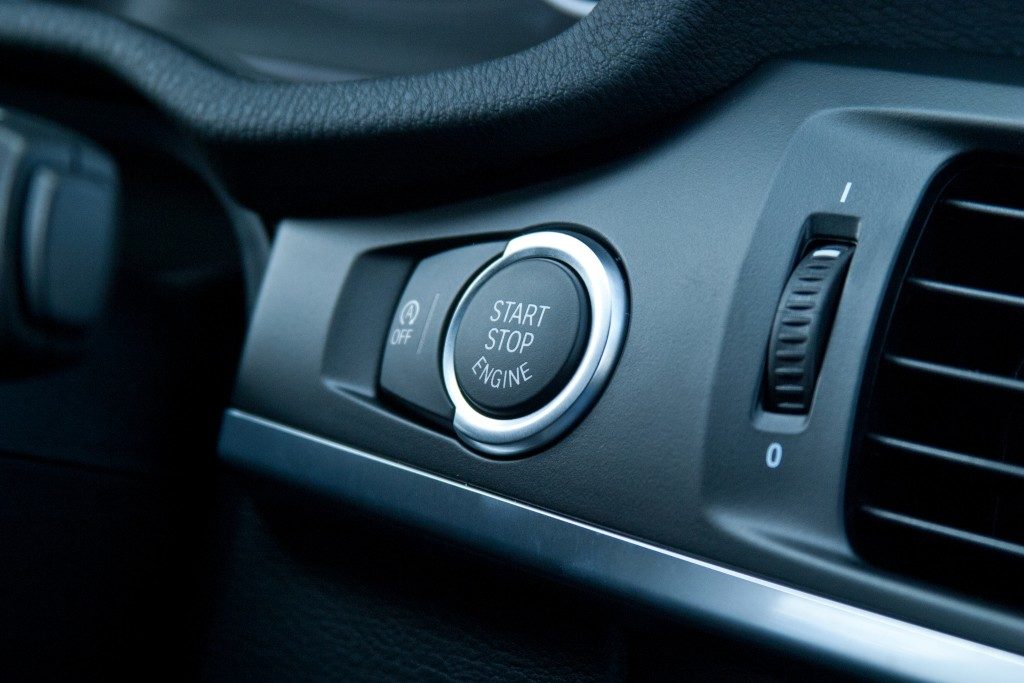 Car start stop engine button