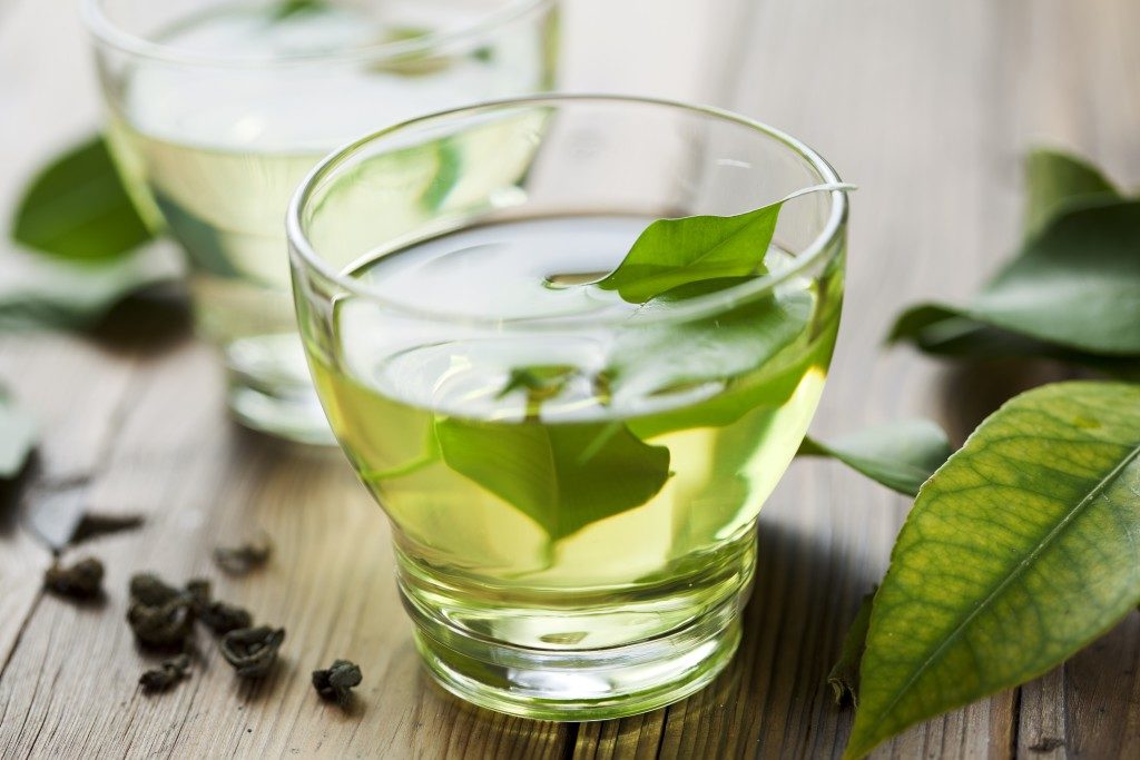 green tea in a glass