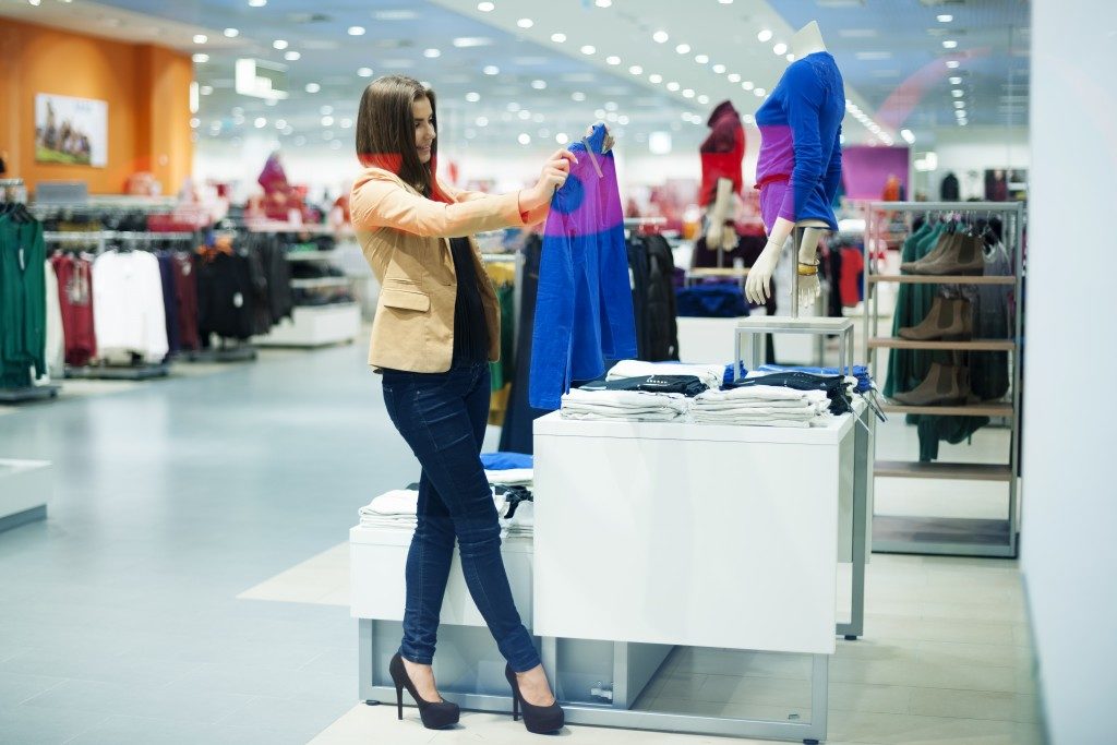 woman shopping inside the mall