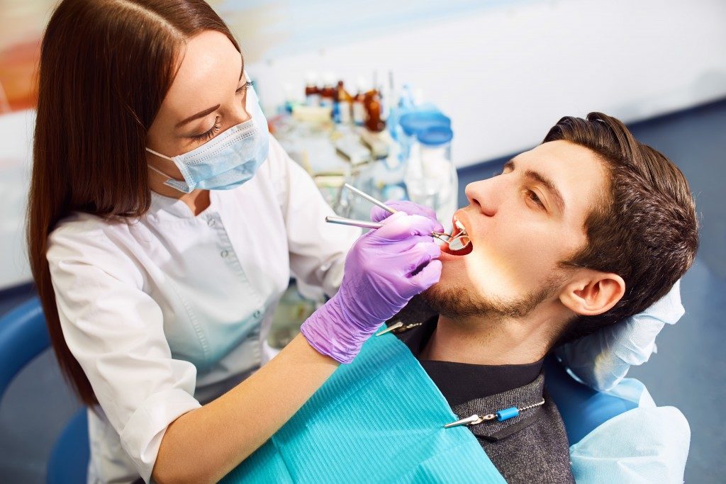 person getting a root canal
