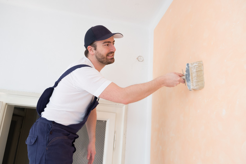 painting a wall