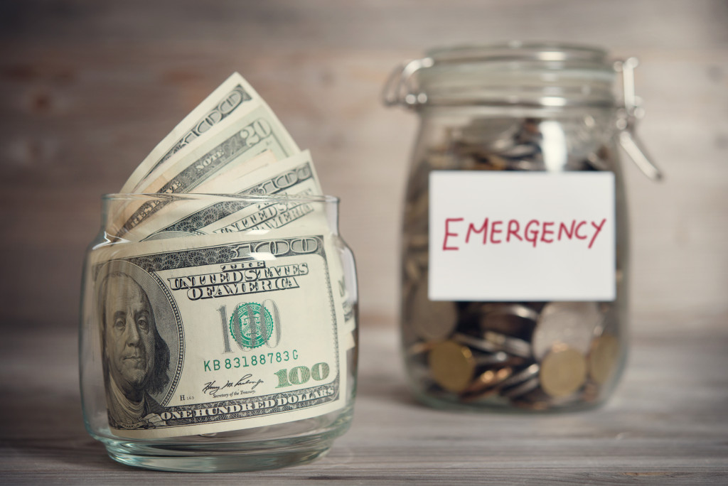 Money saved for emergency fund