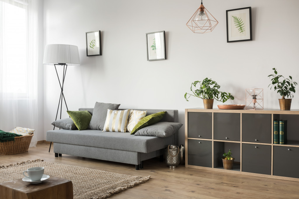 Living room of a home without any clutter.